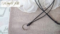 画像3: 【送料無料】【グラスホルダー】◆flower storm◆軽くシンプル ガンメタリングのペンダント式サングラス、メガネホルダー (眼鏡掛け レザーネックレス メンズ レディース)