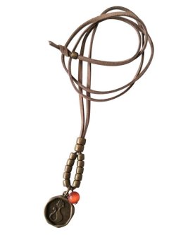 画像13: 【送料無料】【レザーネックレス】◆flower storm◆一粒のキャッツアイをあしらった猫のアンティークテイスト革紐ロングネックレス（アクセサリー 猫目石 パワーストーン ネコ ねこ 日本製）