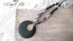 画像9: 【送料無料】【レザーネックレス】◆flower storm◆ウッドのぬくもり＆ナチュラルな質感が魅力♪ 革紐ロングネックレス （アクセサリーレディース）