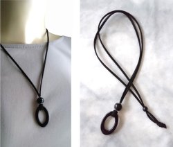 画像4: 【送料無料】【グラスホルダー】◆flower storm◆軽くシンプル 上質アクリルチャーム＆水牛ビーズ使いリングネックレス ペンダント式サングラス、メガネホルダー （眼鏡掛け レザーネックレス ホーンビーズ メンズ レディース 日本製））