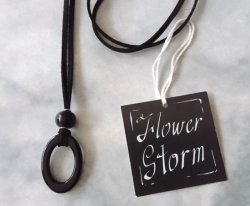 画像7: 【送料無料】【グラスホルダー】◆flower storm◆軽くシンプル 上質アクリルチャーム＆水牛ビーズ使いリングネックレス ペンダント式サングラス、メガネホルダー （眼鏡掛け レザーネックレス ホーンビーズ メンズ レディース 日本製））