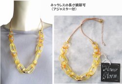 画像7: 【送料無料】【ワックスコードネックレス】◆flower storm◆長さ57cm レモンイエロー×オレンジマーマレードのアクリルチェーン ネックレス(アクセサリー ジュエリー 春夏 日本製TOHOビーズ レディース  日本製)