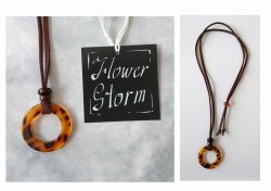 画像7: 【送料無料】【グラスホルダー】◆flower storm◆軽くシンプル アクリル素材べっ甲柄リングネックレス ペンダント式サングラス、メガネホルダー （眼鏡掛け レザーネックレス メンズ レディース 日本製）
