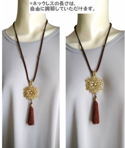 画像35: 【送料無料】【レザーネックレス】◆flower storm◆エスニックフラワー&上質しずくチャームの革紐ロングネックレス (アクセサリー アジアン フォークロア ターコイズ チェコビーズ 雫パール 日本製 レディース)