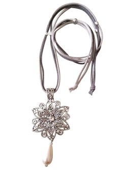 画像12: 【送料無料】【レザーネックレス】◆flower storm◆エスニックフラワー&上質しずくチャームの革紐ロングネックレス (アクセサリー アジアン フォークロア ターコイズ チェコビーズ 雫パール 日本製 レディース)