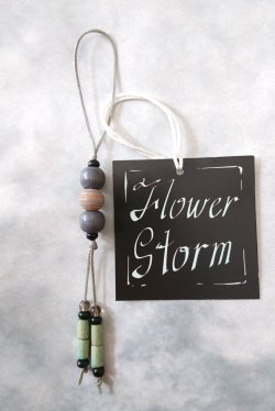 画像15: 【送料無料】【ストラップチャーム】◆flower storm◆ウッドビーズとロウ引き紐のチャーム(アクセサリー  ワックスコード 木製 日本製)