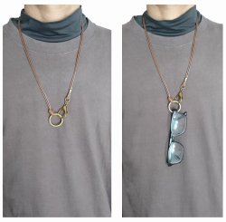 画像16: 【送料無料】◆flower storm◆大きめメタルパーツと二重紐で仕上げたペンダントリングネックレス 長さ65cm（眼鏡掛け グラスホルダー 眼鏡ホルダー メガネホルダー メンズ レディース 日本製）