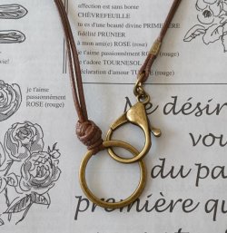 画像14: 【送料無料】◆flower storm◆大きめメタルパーツと二重紐で仕上げたペンダントリングネックレス 長さ65cm（眼鏡掛け グラスホルダー 眼鏡ホルダー メガネホルダー メンズ レディース 日本製）