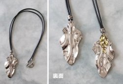 画像5: 【送料無料】◆flower storm◆長さ約56cm シルバーメタル＆ガラスストーン 二つの輝くリーフのネックレス 金属アレルギー対応 イエロー (アクセサリー ステンレス マンテル 日本製 メンズ レディース ）