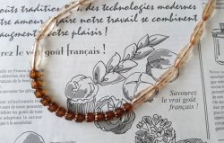 画像7: 【送料無料】◆flower storm◆長さ42cm アクリルビーズ＆チェコガラスビーズのショートネックレス ブラウン 金属アレルギー対応  ( ステンレス アクセサリー 日本製 ）