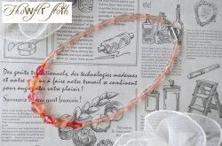 画像8: 【送料無料】◆flower storm◆長さ45cm アクリル＆ガラスビーズのショートネックレス オレンジ×レッド 金属アレルギー対応  ( ステンレス MIYUKI TOHO アクセサリー 日本製 ）