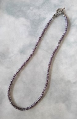 画像8:  【送料無料】◆flower storm◆長さ42cm アクリル樹脂ビーズ＆ガラスビーズのショートネックレス グレーグラデーション 金属アレルギー対応 ( ステンレス TOHOビーズ アクセサリー 日本製 メンズ レディース）