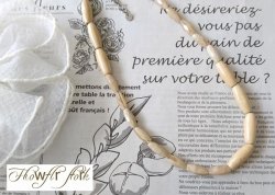 画像5: 【送料無料】◆flower storm◆長さ42cm~48cm ウッド＆アクリルビーズのアシンメトリーショートネックレス ベージュ 金属アレルギー対応 (天然素材 木製 ステンレス TOHOビーズ アクセサリー 日本製 ）