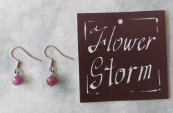 画像3: 【送料無料】【ピアス】◆flower storm◆7月誕生石 ルビー 6mm アフリカ産 天然石 サージカルステンレス製フックピアス 金属アレルギー対応（アクセサリー ジュエリー  パワーストーン 日本製）