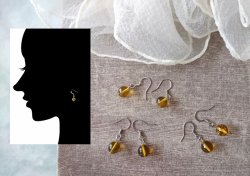 画像6: 【送料無料】【ピアス】◆flower storm◆天然琥珀 8mm コロンビア産ナチュラルアンバー サージカルステンレス製フックピアス 金属アレルギー対応（アクセサリー こはく アンバー Amber パワーストーン 日本製）