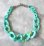 画像7: 【送料無料】◆flower storm◆長さ約49cm アクリルチェーン ショートネックレス Turquoise Green （アクセサリー 大ぶり ボリューム 季節感 春夏 レディース  日本製））