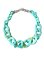 画像1: 【送料無料】◆flower storm◆長さ約49cm アクリルチェーン ショートネックレス Turquoise Green （アクセサリー 大ぶり ボリューム 季節感 春夏 レディース  日本製）） (1)