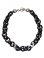 画像1: 【送料無料】◆flower storm◆長さ約44cm アクリルチェーン ショートネックレス Black×Silver  （アクセサリー ボリューム レディース  日本製) (1)