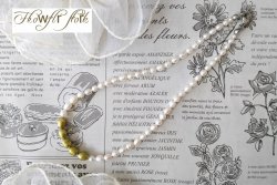 画像4: 【送料無料】◆flower storm◆長さ43~48cm 6月誕生石 淡水真珠（パール） ライス型 約6×4mm、8×7mm バイカラーネックレス アジャスター付 ホワイト×カーキゴールド (パワーストーン ステンレス アクセサリー 日本製 ） 