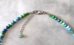 画像6: 【送料無料】◆flower storm◆長さ52~57cm 天然石グリーンアベンチュリン、水晶＆ウッドビーズのネックレス マルチカラーグリーン系 アジャスター付 ( パワーストーン 天然木 TOHOビーズ ステンレス アクセサリー 日本製 メンズ レディース） 