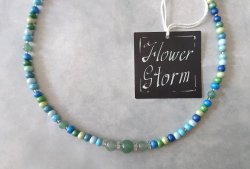 画像7: 【送料無料】◆flower storm◆長さ52~57cm 天然石グリーンアベンチュリン、水晶＆ウッドビーズのネックレス マルチカラーグリーン系 アジャスター付 ( パワーストーン 天然木 TOHOビーズ ステンレス アクセサリー 日本製 メンズ レディース） 