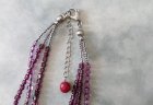 他の写真2: 【送料無料】◆flower storm◆長さ51~56cm 天然石ルビージェイドと3種のビーズのモーヴ色3連ネックレス  アジャスター付 ( パワーストーン 翡翠 ヒスイ アクリル TOHO 真鍮 ステンレス アクセサリー 日本製 レディース ） 