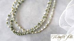 画像14: 【送料無料】◆flower storm◆長さ47~52cm ニュアンスカラー4種のガラスビーズ3連ネックレス アジャスター付 モーヴ/セージ(アクセサリー ステンレス TOHOビーズ MIYUKIビーズ 日本製 ）