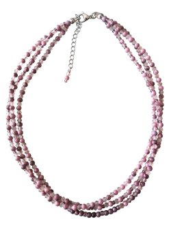 画像2: 【送料無料】◆flower storm◆長さ47~52cm ニュアンスカラー4種のガラスビーズ3連ネックレス アジャスター付 モーヴ/セージ(アクセサリー ステンレス TOHOビーズ MIYUKIビーズ 日本製 ）