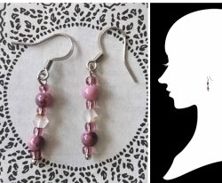 画像13: 【送料無料】◆flower storm◆ニュアンスカラーガラスビーズのステンレス製フックピアス モーヴ/セージ(アクセサリー サージカルステンレス  TOHOビーズ 日本製 ） 