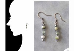 画像7: 【送料無料】◆flower storm◆ニュアンスカラーガラスビーズのステンレス製フックピアス モーヴ/セージ(アクセサリー サージカルステンレス  TOHOビーズ 日本製 ） 