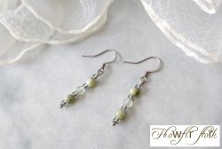 画像4: 【送料無料】◆flower storm◆ニュアンスカラーガラスビーズのステンレス製フックピアス モーヴ/セージ(アクセサリー サージカルステンレス  TOHOビーズ 日本製 ） 