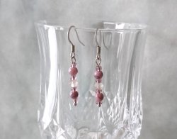 画像12: 【送料無料】◆flower storm◆ニュアンスカラーガラスビーズのステンレス製フックピアス モーヴ/セージ(アクセサリー サージカルステンレス  TOHOビーズ 日本製 ） 