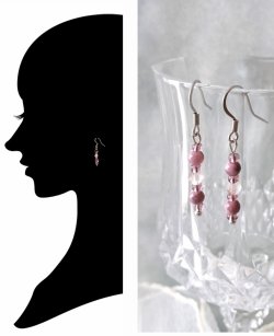 画像11: 【送料無料】◆flower storm◆ニュアンスカラーガラスビーズのステンレス製フックピアス モーヴ/セージ(アクセサリー サージカルステンレス  TOHOビーズ 日本製 ） 