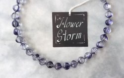 画像5:  【送料無料】◆flower storm◆（長さ43.5cm）クリアネイビー10mm チェコビーズのネックレス ステンレス製留め具 (チェコガラス製 変色防止 アレルギー対応 日本製) 