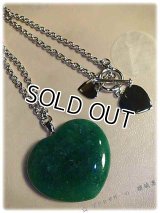 【179ctのパワーストーン】翡翠ビッグハートネックレス