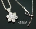 【GISELLE】ベネチアスライド調整 / CZ1.30ct“ホワイトフローラ”ペンダント「全面プラチナ仕上げ」