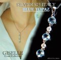 SVR925【ITALY刻印入り】ベネチアチェーン/『ripples』4．25ctピュアブルーペンダント♪