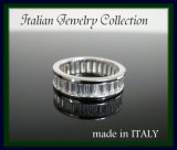 【イタリア製】【SILVER925】デザインアクセサリー◆シルバー925 CZリング＊full eternity＊ ＣＪ