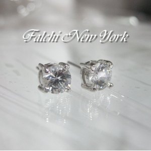 画像: 【Falchi New York】可憐で華やかな輝きを放つ☆キュービックジルコニア一粒ピアス