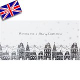 画像: イギリス直輸入ホワイト＆シルバークリスマスカード(message: ...AND A Happy NEW YEAR)