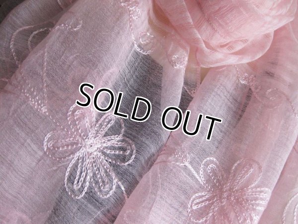 画像6: 【薄手ストール】豪華な刺繍のシルク・コットン素材プレーンカラーストール（紫外線対策 UV対策 日除け 冷房対策）