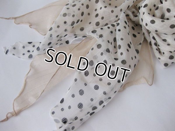画像2: 【薄手ストール】シルクコットン素材レイヤード水玉柄ストール （紫外線対策 UV対策 日除け 冷房対策）