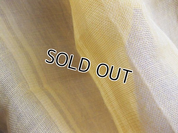 画像4: 【薄手ストール】【日本製】天然素材 麻100％ストール リネン ガーゼ素材 マスタード（紫外線対策 UV対策 日除け 冷房対策）