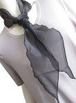 画像1: 《送料無料》【オールシーズン】エレガントなワンポイント♪ 2WAY ヘッド＆ネックスカーフ 黒（Head & Neck Scarf Black）