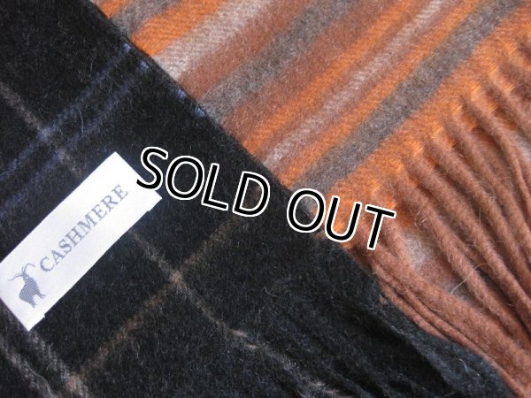 画像3: 【秋冬マフラー】男女兼用☆カシミヤ ウール格子柄マフラー 2色