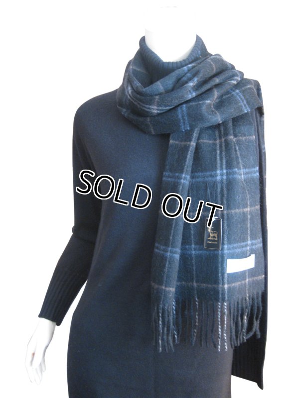 画像2: 【秋冬マフラー】男女兼用☆カシミヤ ウール格子柄マフラー 2色