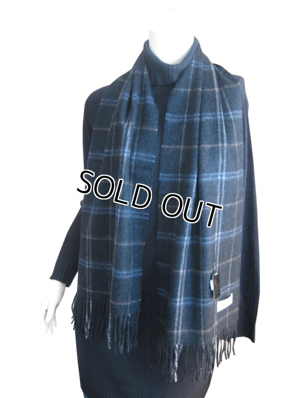 画像6: 【秋冬マフラー】男女兼用☆カシミヤ ウール格子柄マフラー 2色