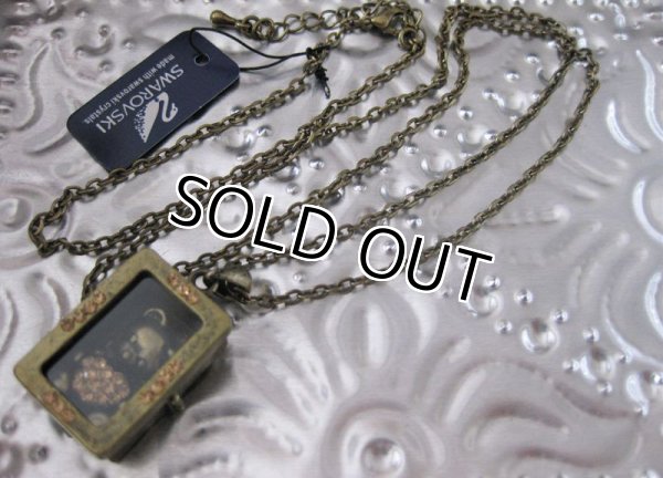 画像4: 【ネックレス/チャーム】【スワロフスキー社製クリスタル】アンティーク×キュートなテディベアネックレス （ペンダント ハート くま）