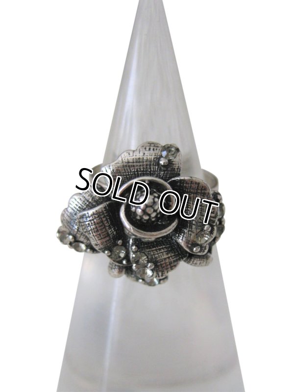 画像3: 【2色展開】【フリーサイズ】 ラインストーン ローズリング （ピンク/クリア）