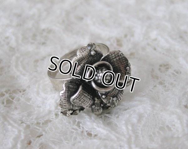 画像8: 【2色展開】【フリーサイズ】 ラインストーン ローズリング （ピンク/クリア）